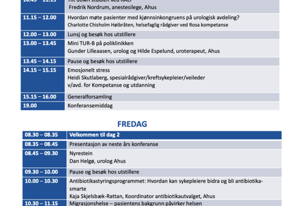 Foreløpig program FSU 2025