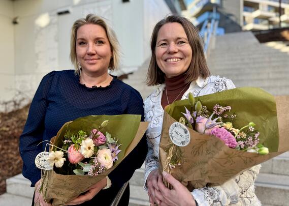 Fylkesleder Janne O Guldbjørnsen og nestleder Liv Heidi Negarden