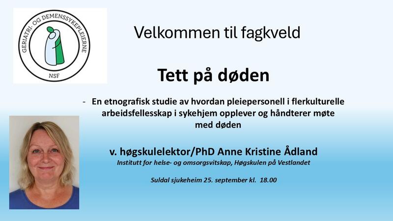 Velkommen til fagkveld